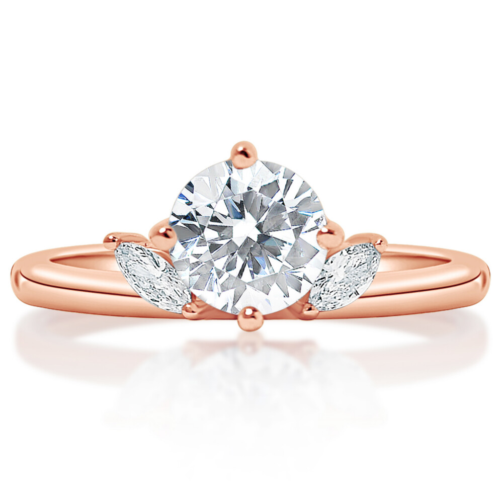 Round Fancy Cluster Engagement Ring