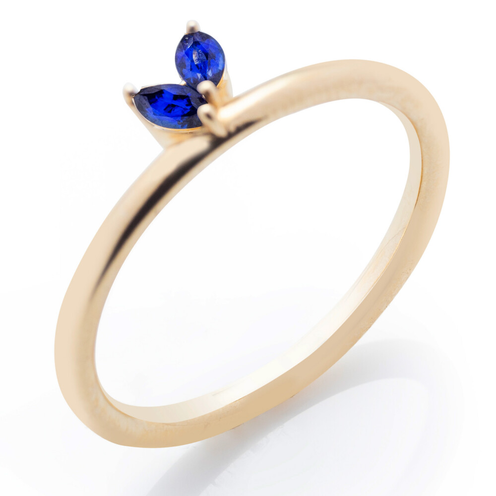 Sapphire Petal Ring