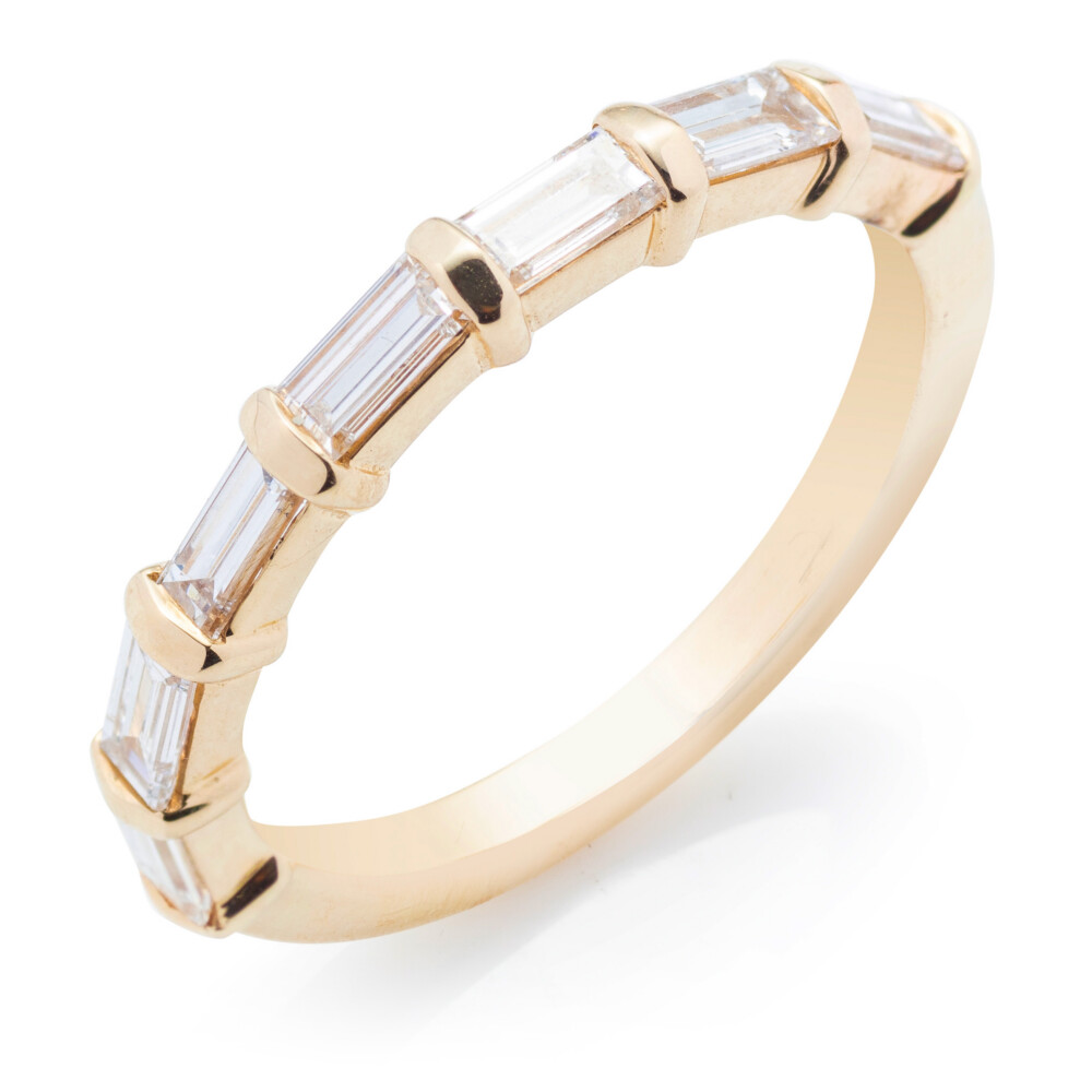 Bagette Diamond Bar Set Ring
