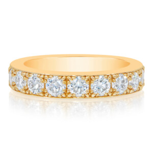 Larger Decorative Prong Halfway Band
