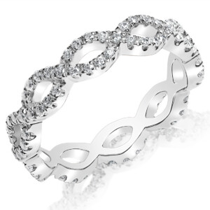 Diamond Eternity Twist Wedding Band