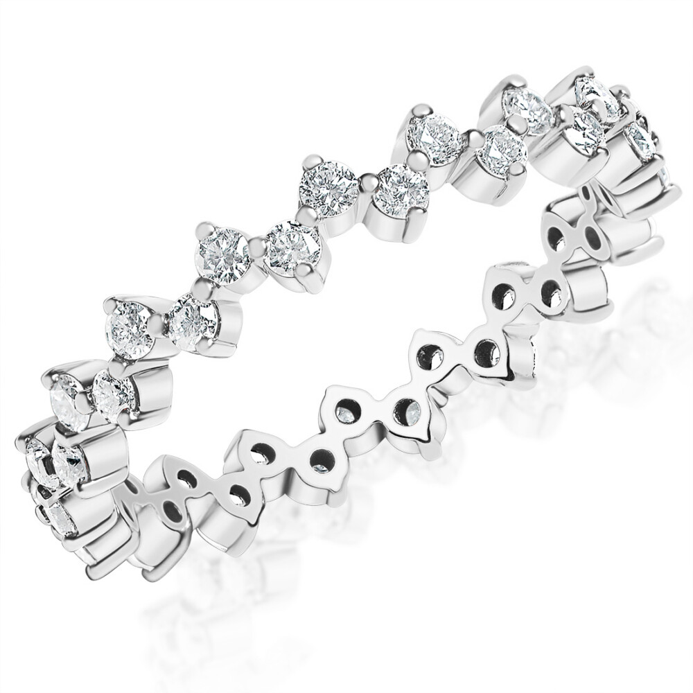 Diamond Zig Zag Wedding Band