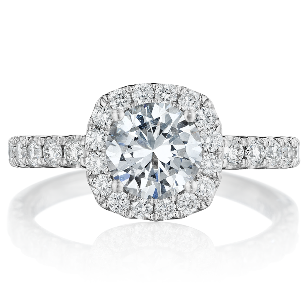 Cushion Halo Diamond Mount Engagement Ring
