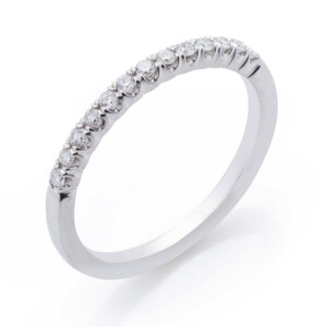 Diamond Split Prong Less Than Halfway Band