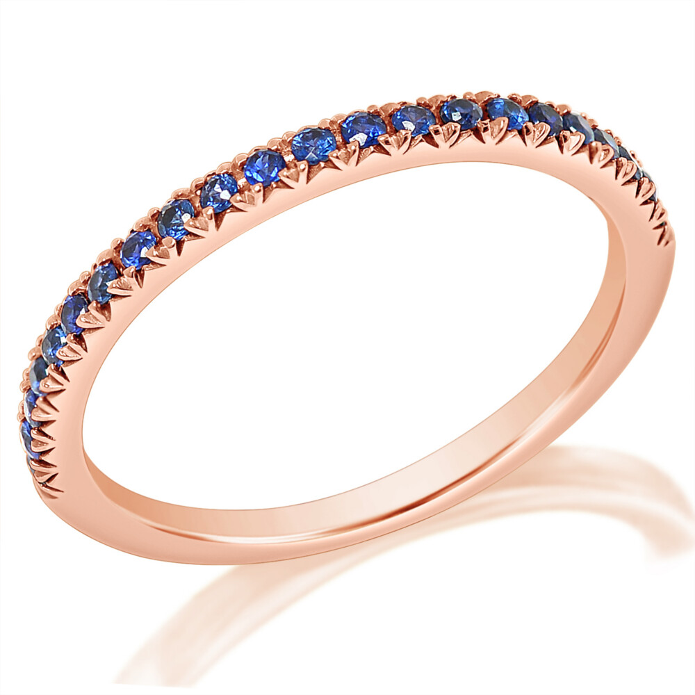 Sapphire Halfway Split Prong Band