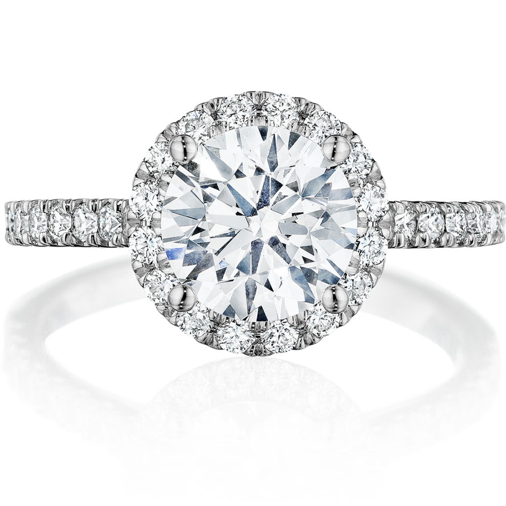Round Halo Surprise Diamond Engagement Ring