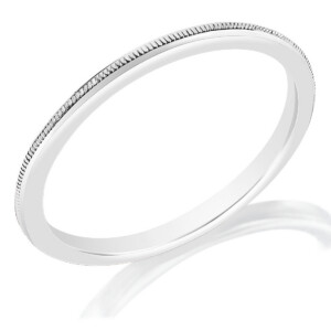 High Polish Milgrain Detail Wedding Band