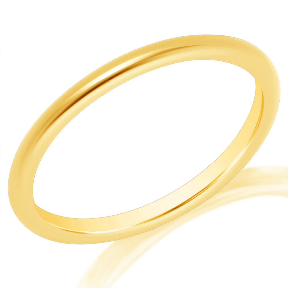 Solid Metal Gold Wedding Band