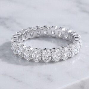 Oval Shared Prong Eternity Band