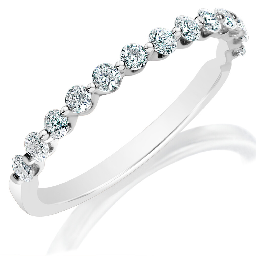 Classic Halfway Diamond Wedding Band
