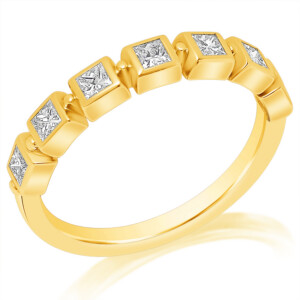 Princess Bezel Halfway Band