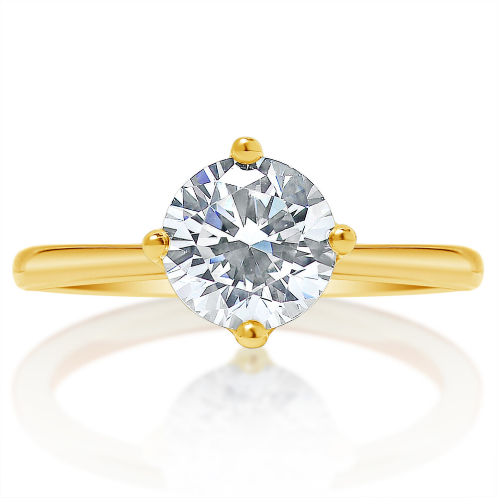Diamond Prong Kite Set Engagement Ring