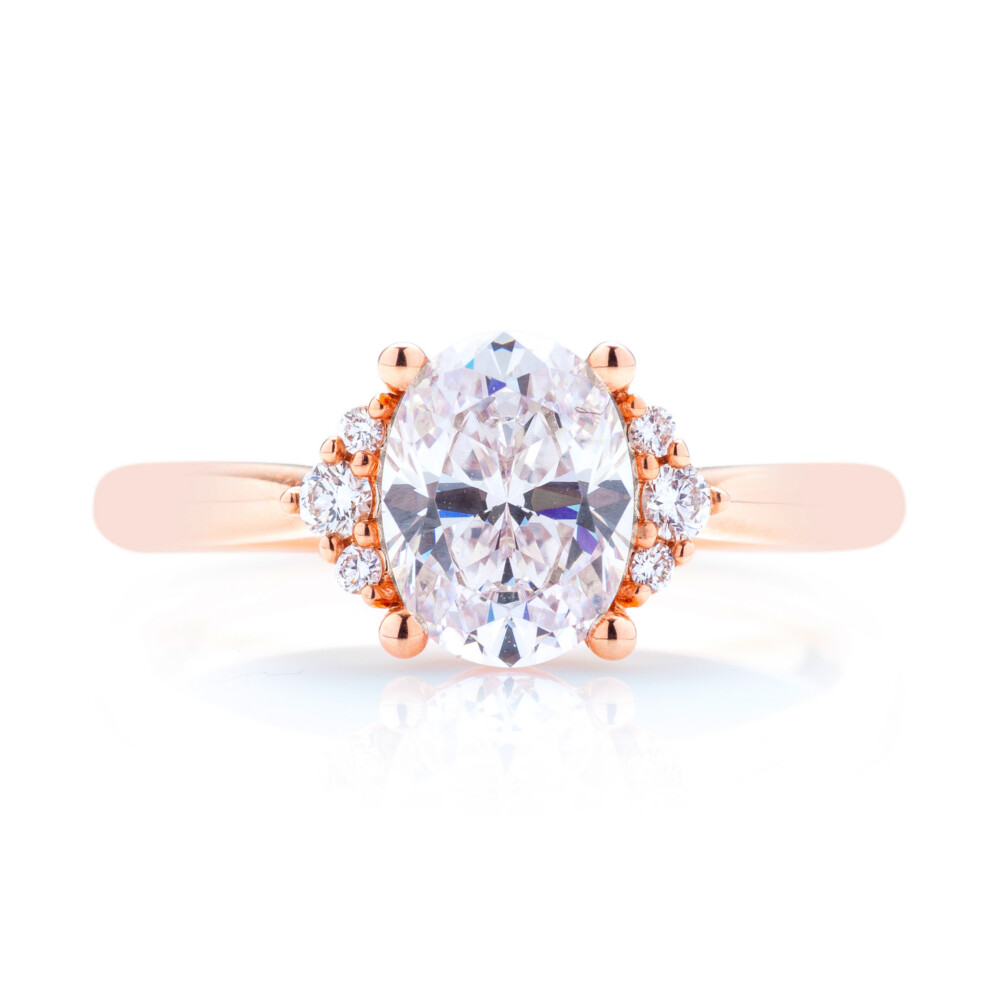 Pointed Cluster Engagement Ring