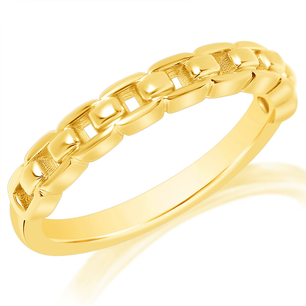 Gold Link Chain Ring