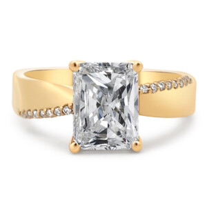Radiant Twist Engagement Ring