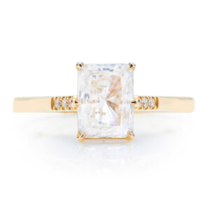 Radiant Diamond Accent Engagement Ring