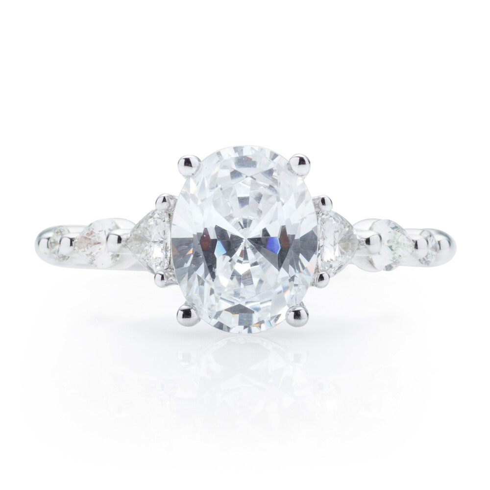 Oval Fancy Diamond Seven Stone Engagement Ring