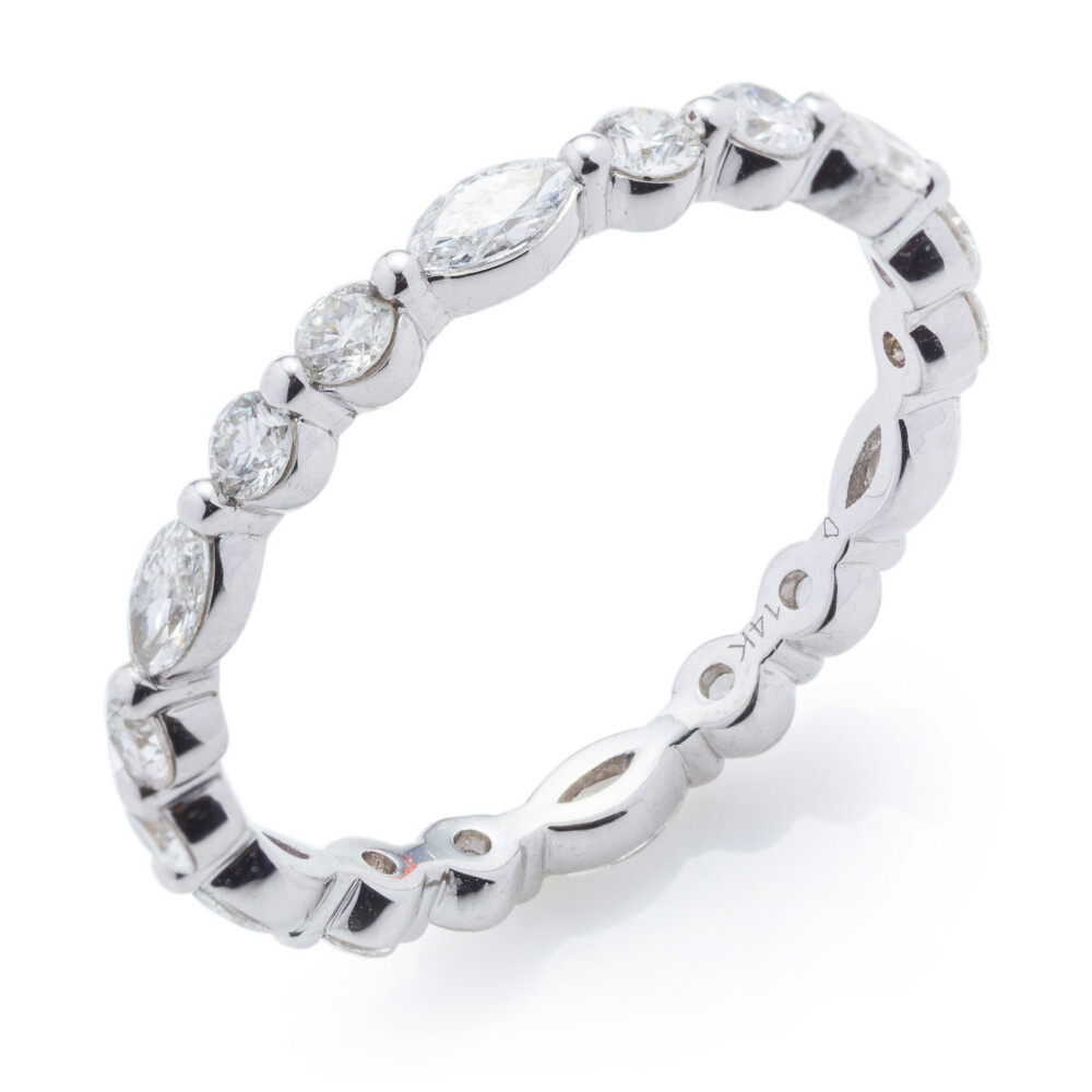 Marquise and Double Round Eternity Band