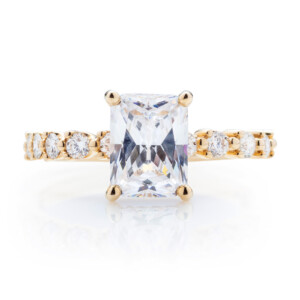 Triple Shared Prong Engagement Ring