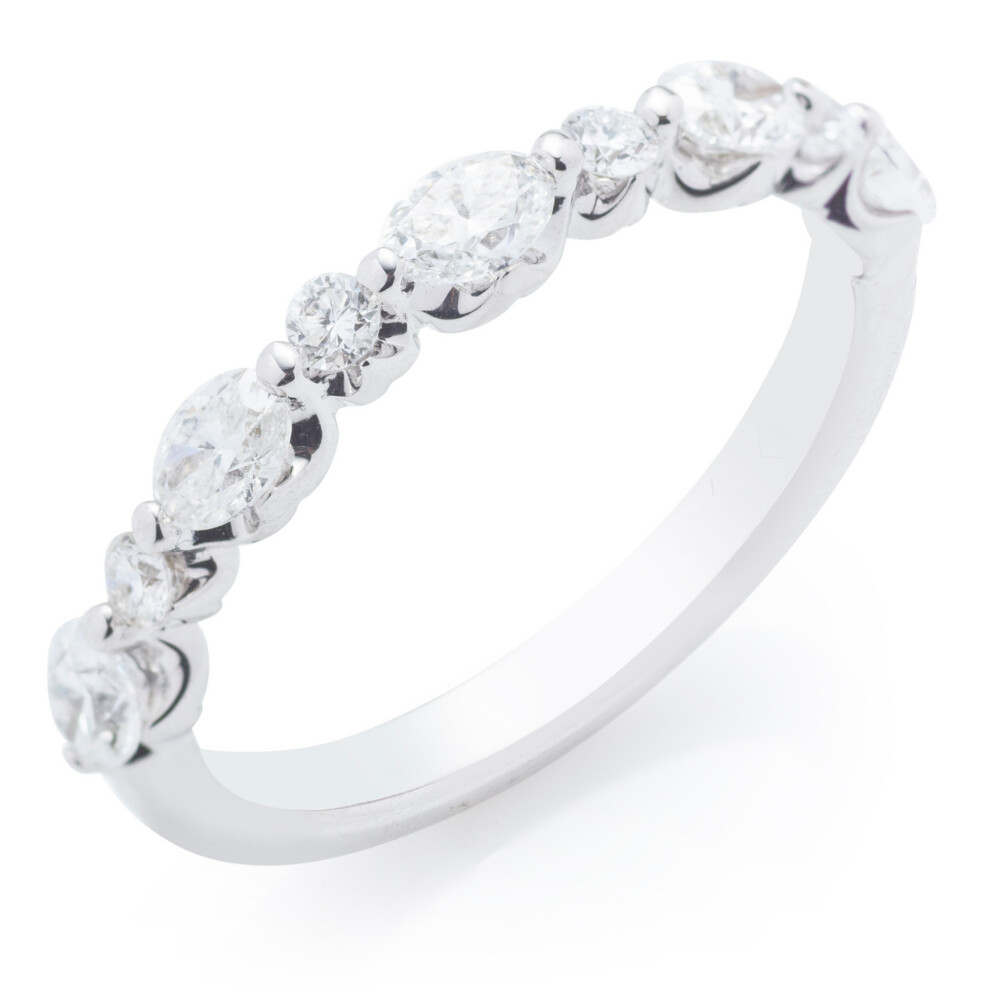 Oval and Round Alternating Halfway Band