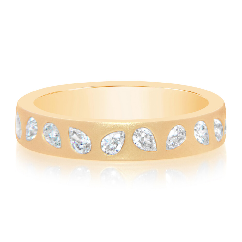 Sandblast Pear Diamond Party Band