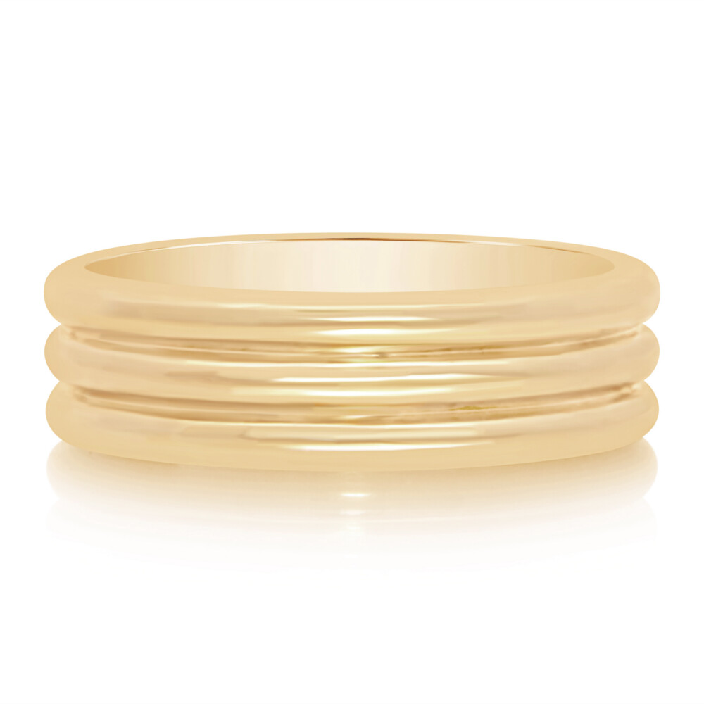 Triple Band High Polish Ring