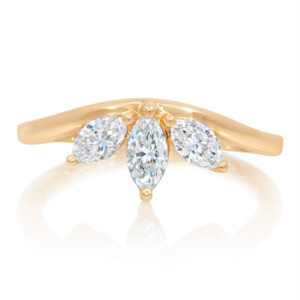 Marquise Diamond Curved Band