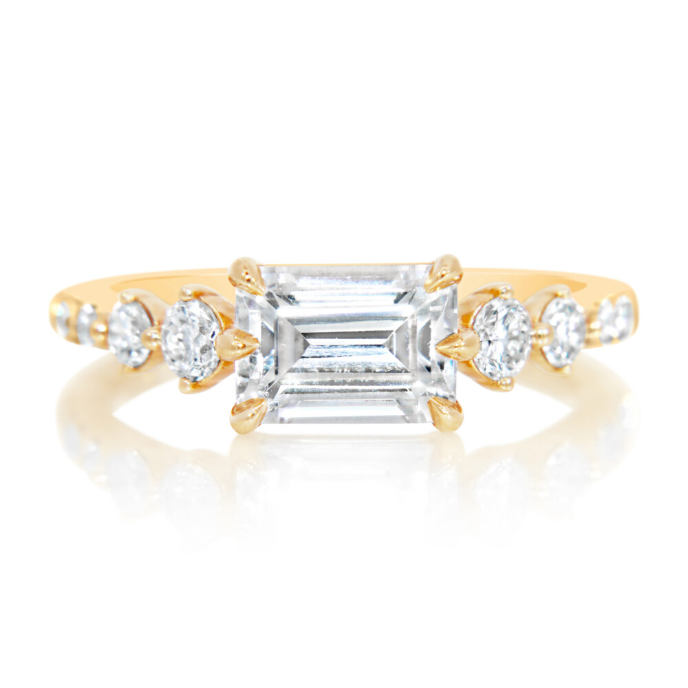 Oval Kite Five Stone Engagement Ring
