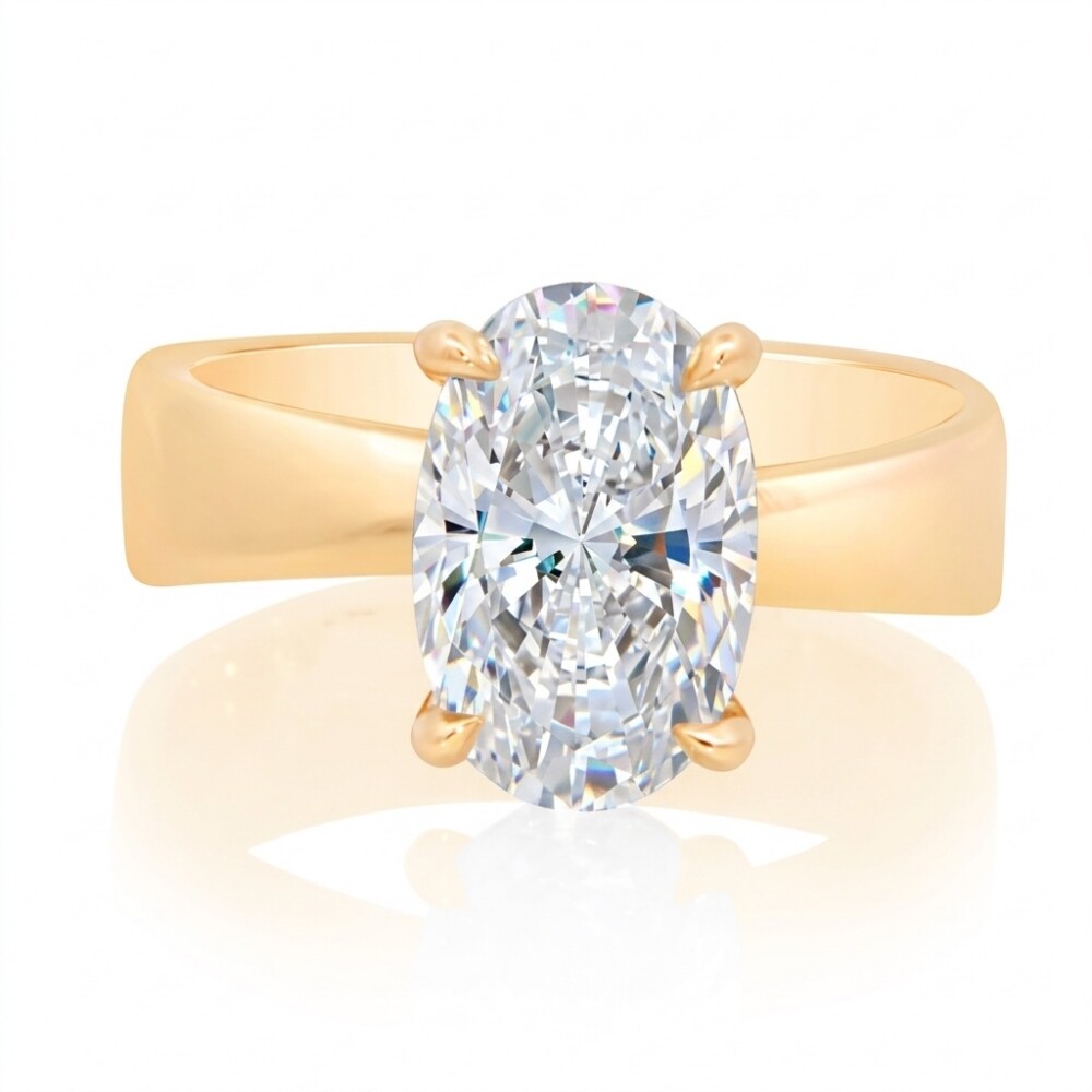 Hidden Halo High Polish Ribbon Ring