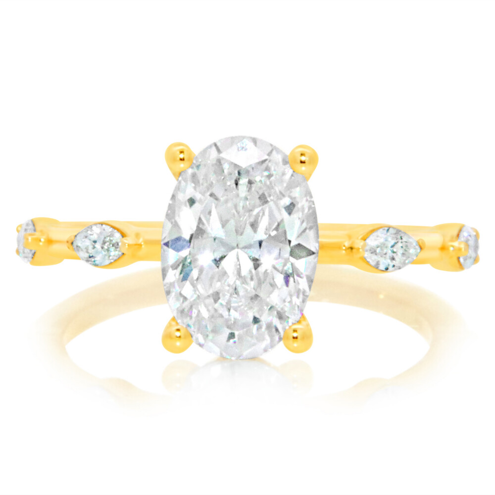 Marquise Distance Shank Engagement Ring