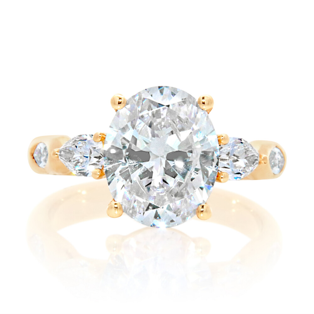 Pear and Marquise Five Stone Engagement Ring