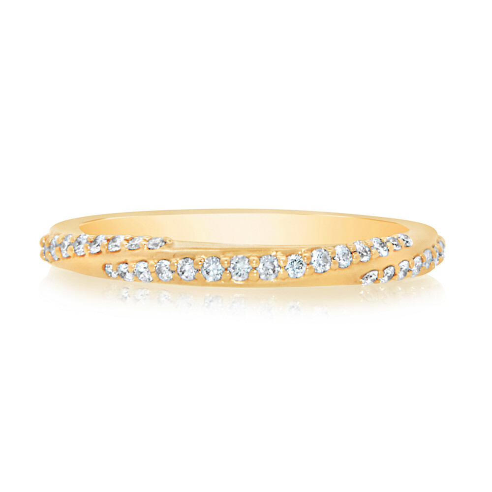 Diamond Twist Wedding Band