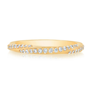 Diamond Twist Wedding Band