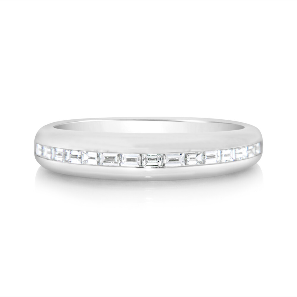 Domed Baguette Diamond Ring