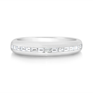Domed Baguette Diamond Ring
