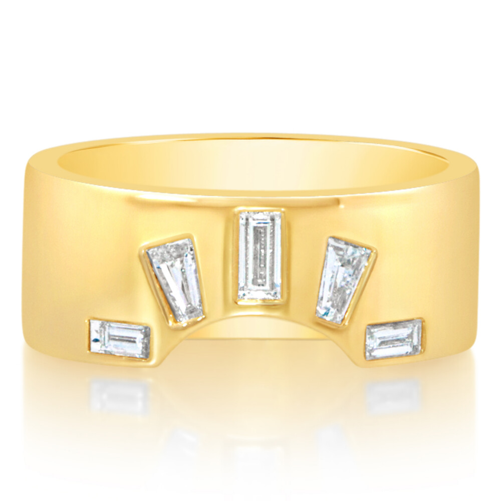 Baguette Wide Curved Band