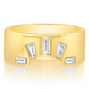 Baguette Wide Curved Band