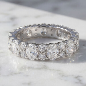 Oval and Double Round Eternity Band