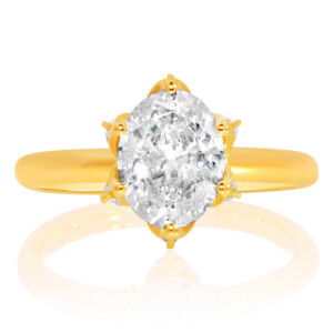 Pear Shape Diamond Tulip Head Engagement Ring