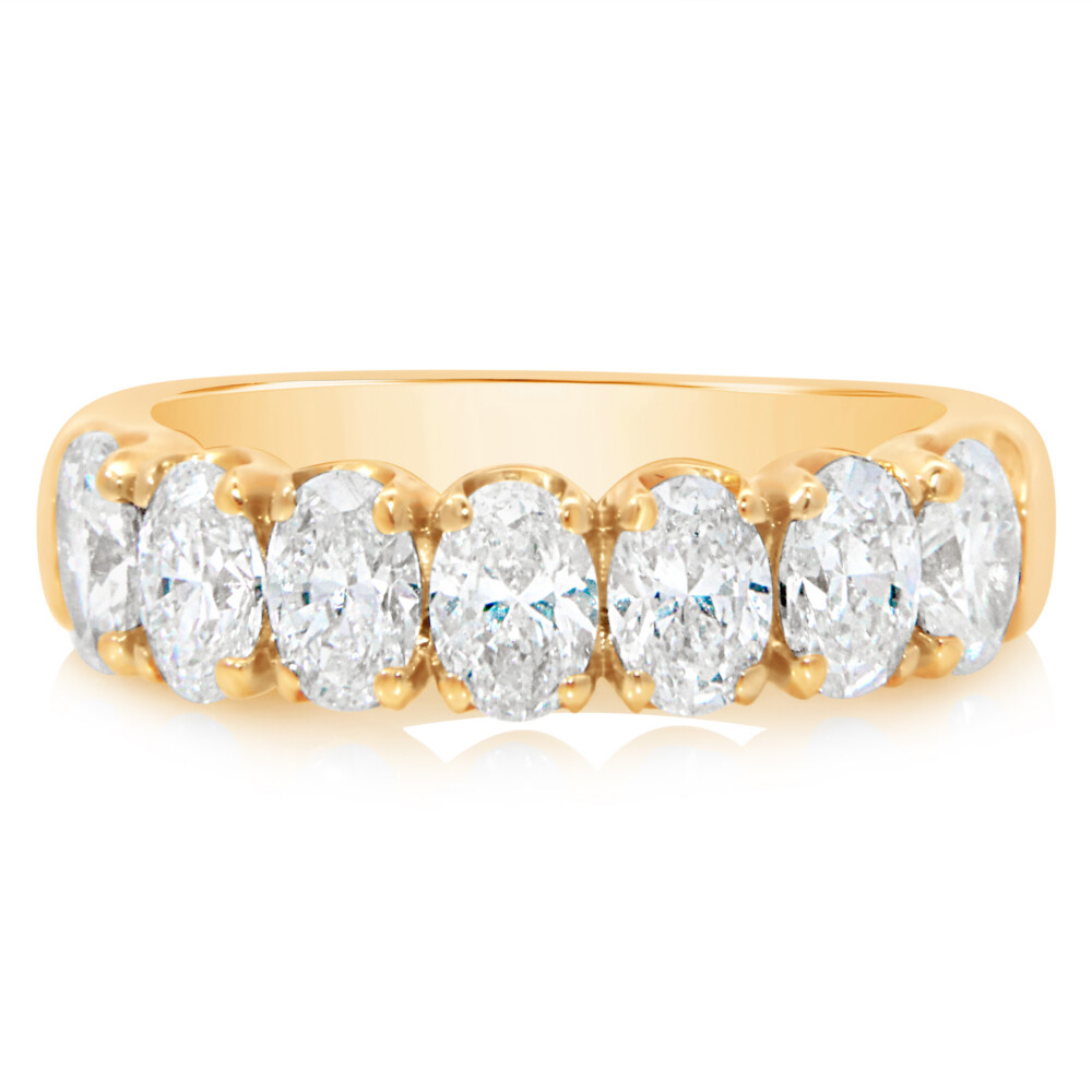 Oval Diamond Seven Stone Band