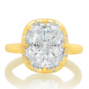 Cushion Diamond Spacer Halo Engagement Ring