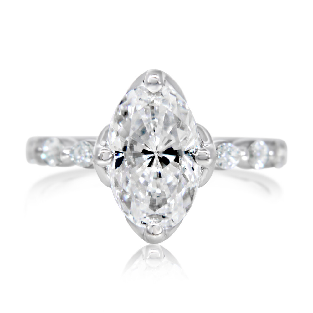 Tulip Compass Prong Engagement Ring