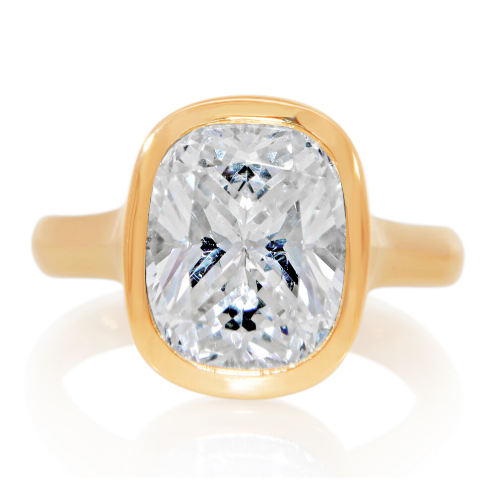 Cushion Graduated Shank Solitaire Engagement Ring