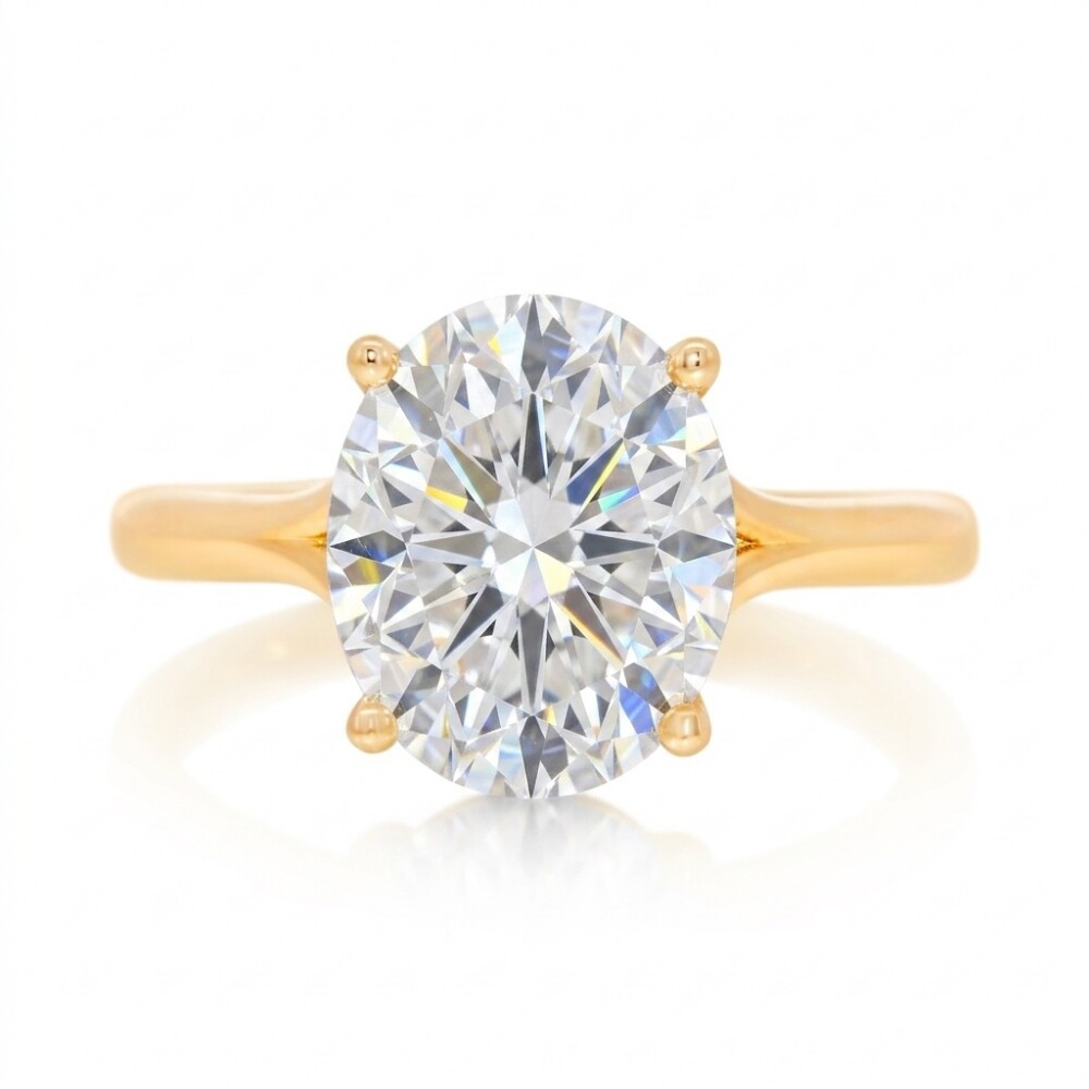 Surprise Oval Diamond Engagement Ring